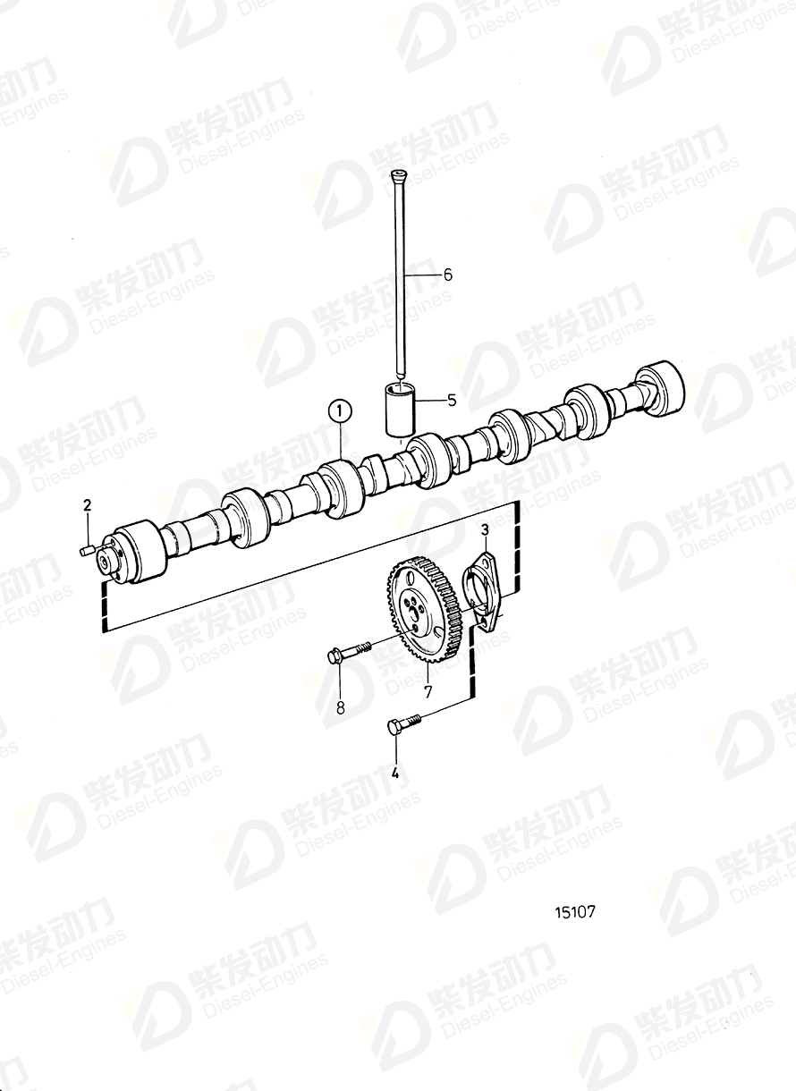 VOLVO Camshaft 465787 Drawing